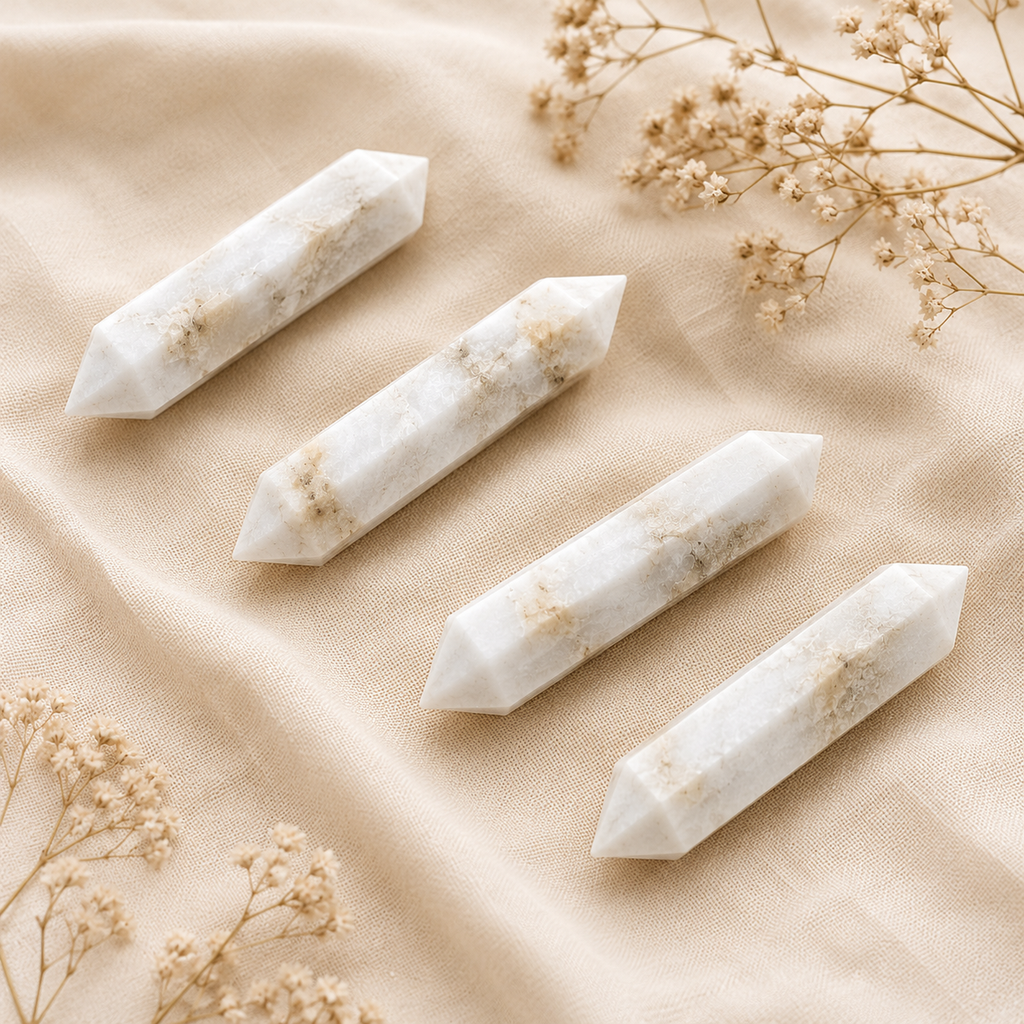 Scolecite Double Terminated Point Pencil, Scolecite Point