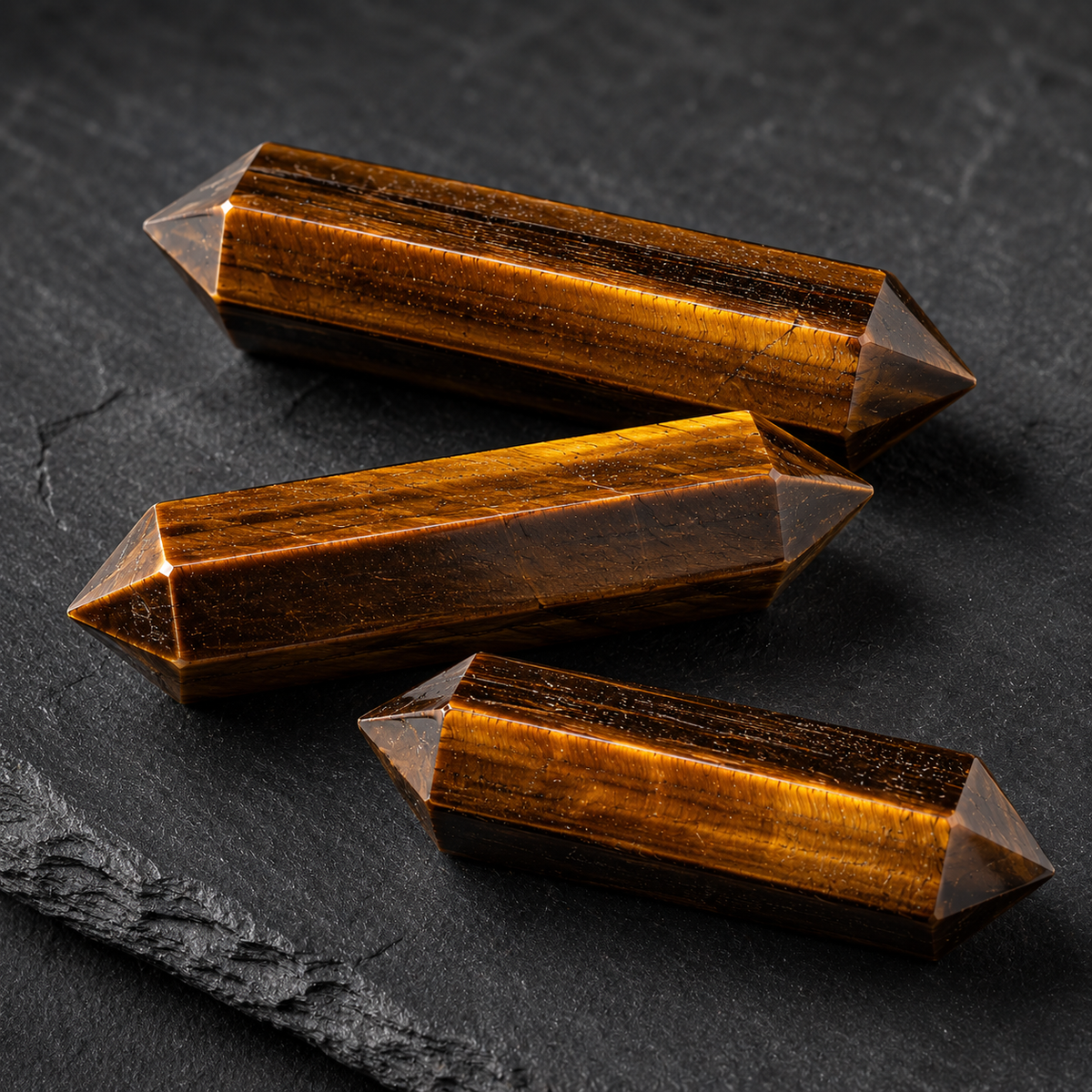 Tiger Eye Point Pencils (Spiritual Stability and Self-Confidence)