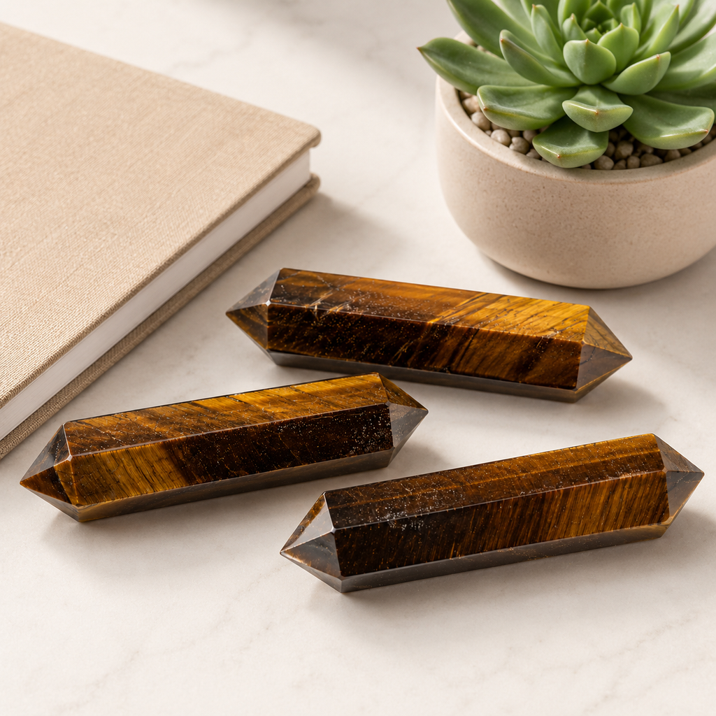 Tiger Eye Point Pencils (Spiritual Stability and Self-Confidence)