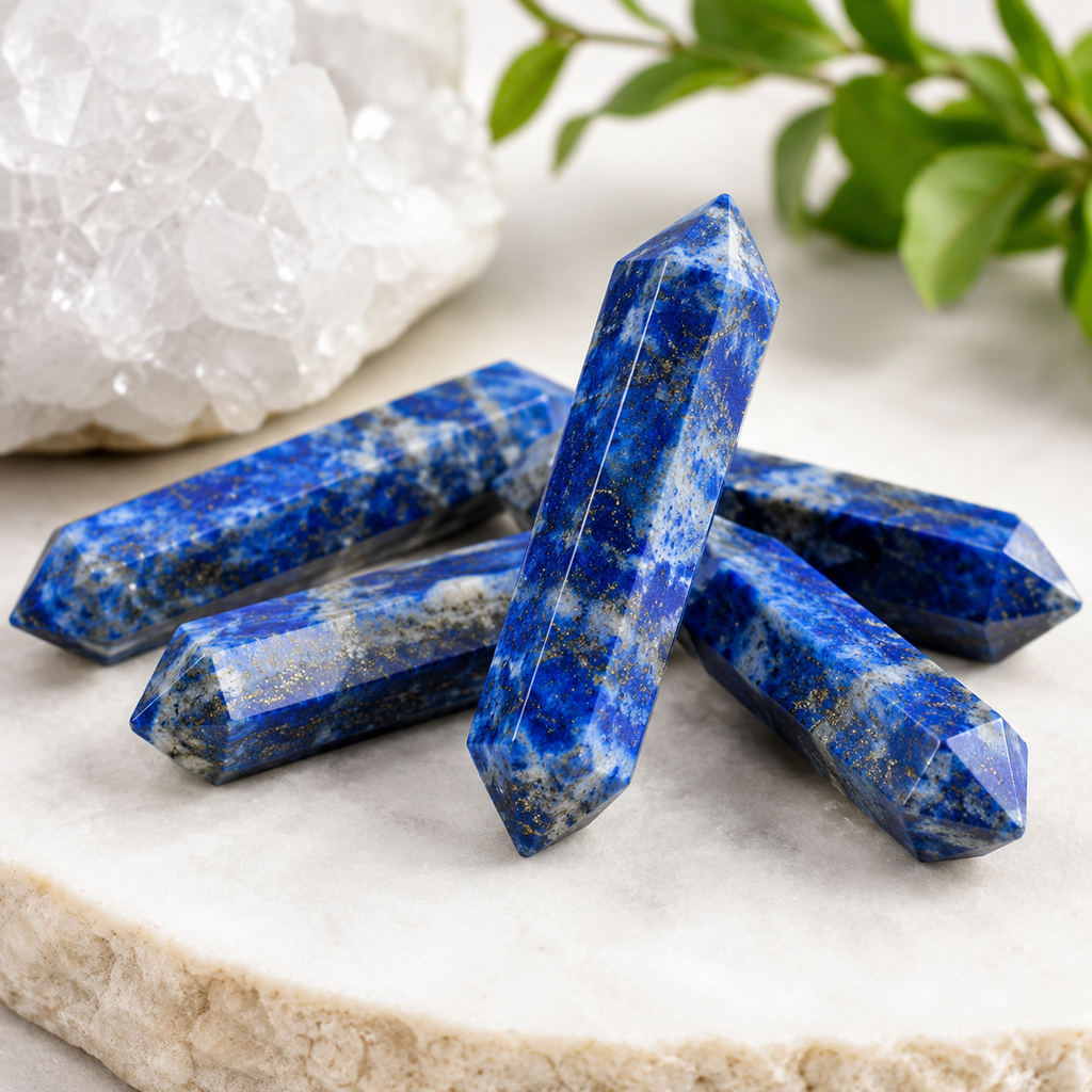 Lapis Lazuli Double Terminated Point Pencil, Lapis Lazuli Point