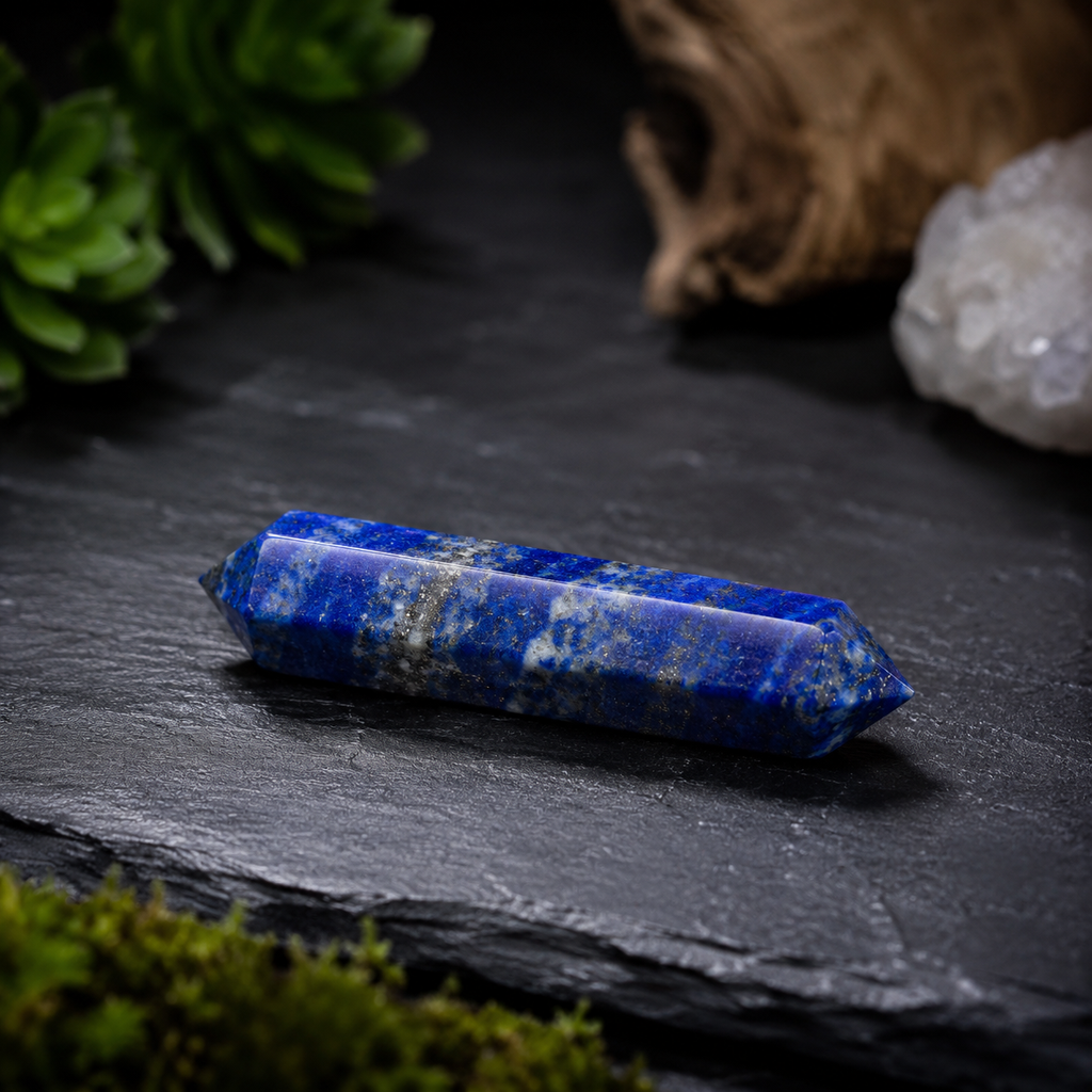 Lapis Lazuli Double Terminated Point Pencil, Lapis Lazuli Point