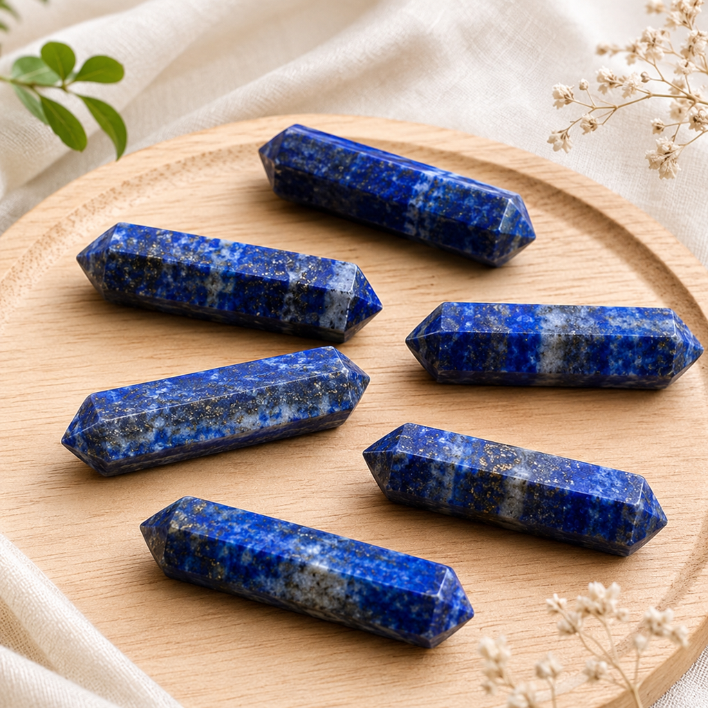 Lapis Lazuli Double Terminated Point Pencil, Lapis Lazuli Point