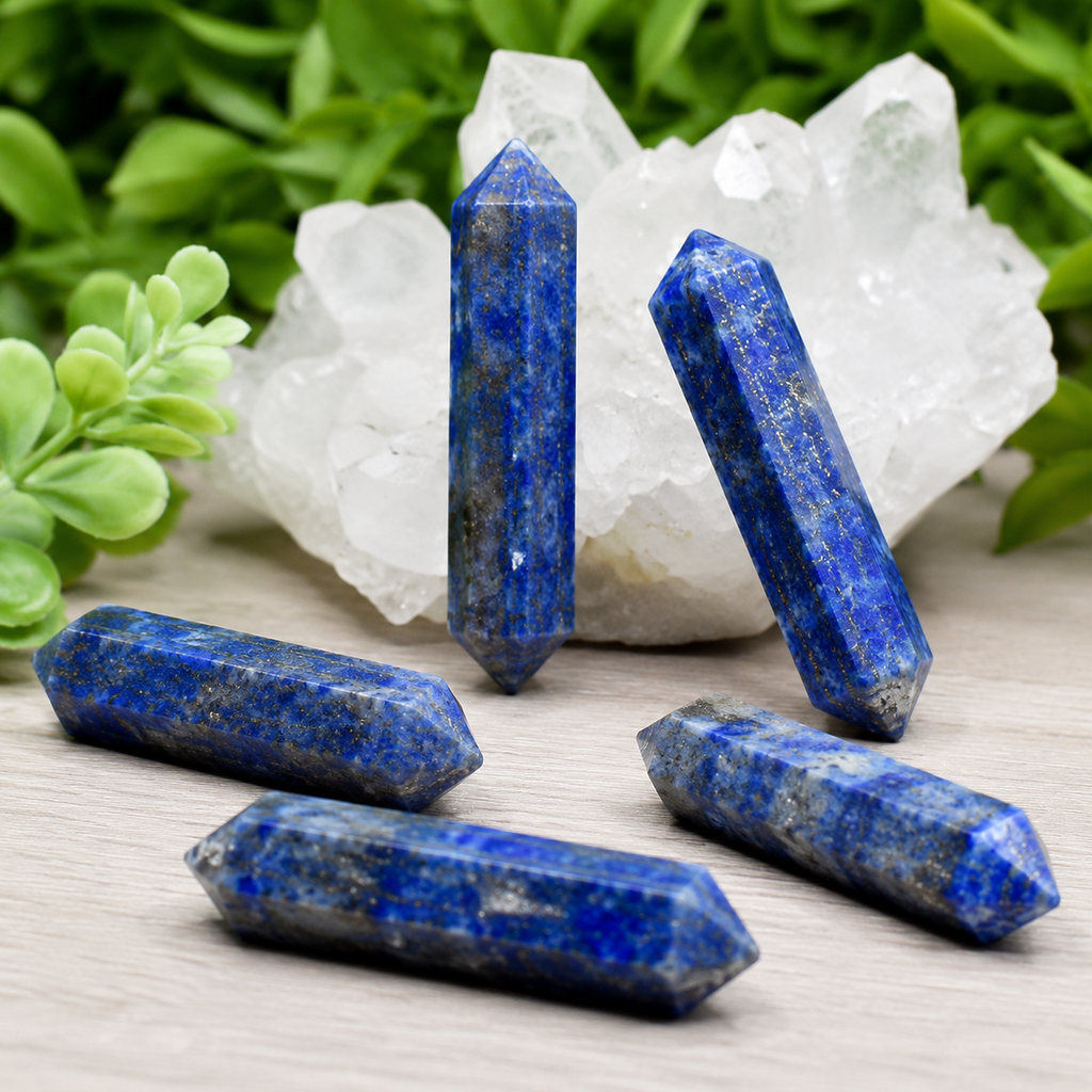 Lapis Lazuli Double Terminated Point Pencil, Lapis Lazuli Point