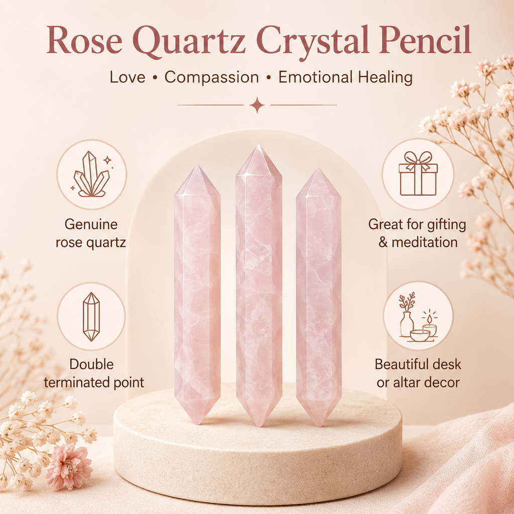 Rose Quartz Point Pencils (Trust and Harmony)