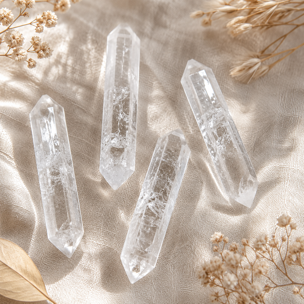 Crystal Quartz Point Pencils ( Mental Clarity and Emotional Stability) | Obelisks & Pencils | Wiccan Center