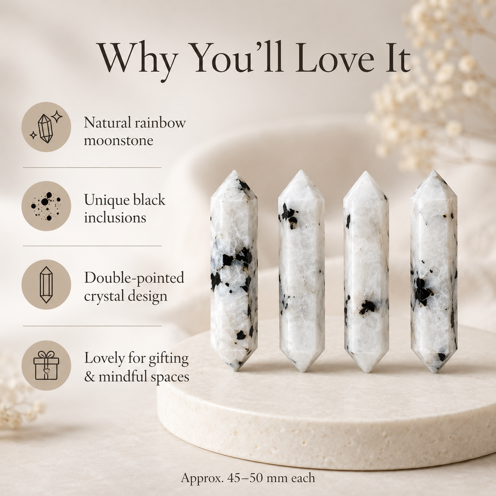 Rainbow Moonstone Point Pencils (Creativity and Compassion) | Obelisks & Pencils | Wiccan Center