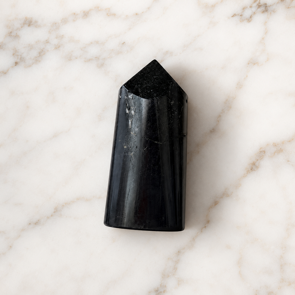 Polished Black Tourmaline Points (Cleansing and Resolution)