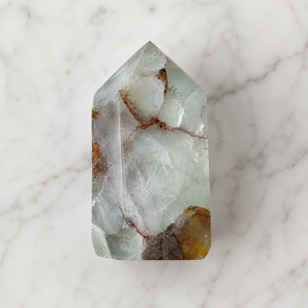 Polished Green Fluorite Points (Focus and Manifestation)