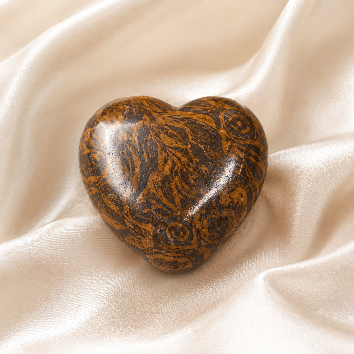 Elephant Jasper Heart Crystal, Puffy Mini 1 Inch Pocket Crystal Heart | Hearts | Wiccan Center