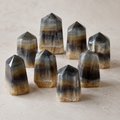 Polished Multi Fluorite Points (Self-Discipline and Grounding )
