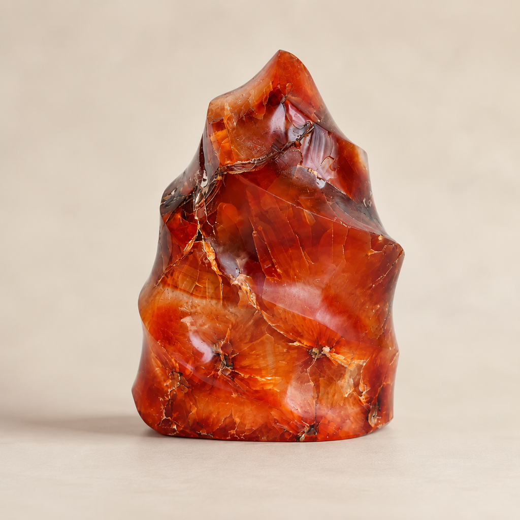 Polished Carnelian  Freeform Crystal (Courage  and Confidence )