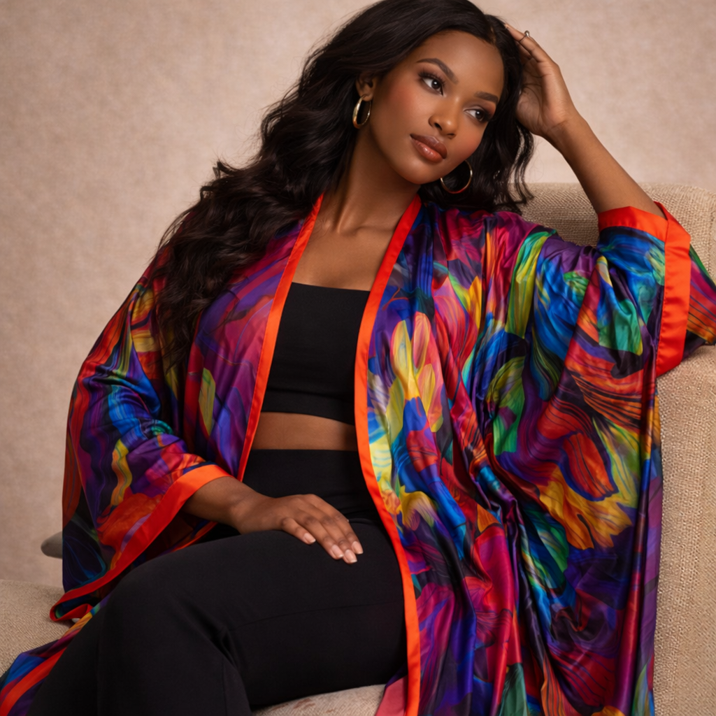 Color Blossom Kimono