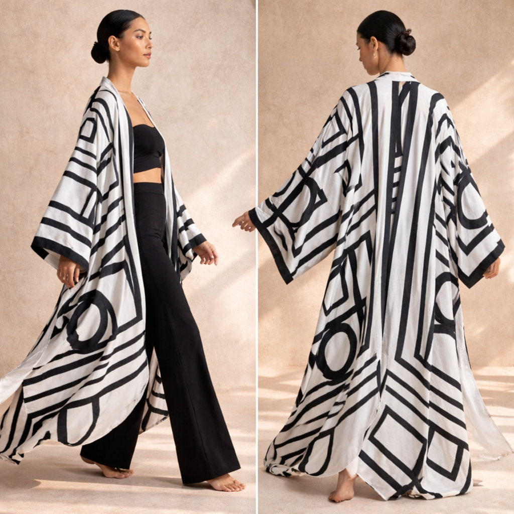 Midnight Maze Kimono