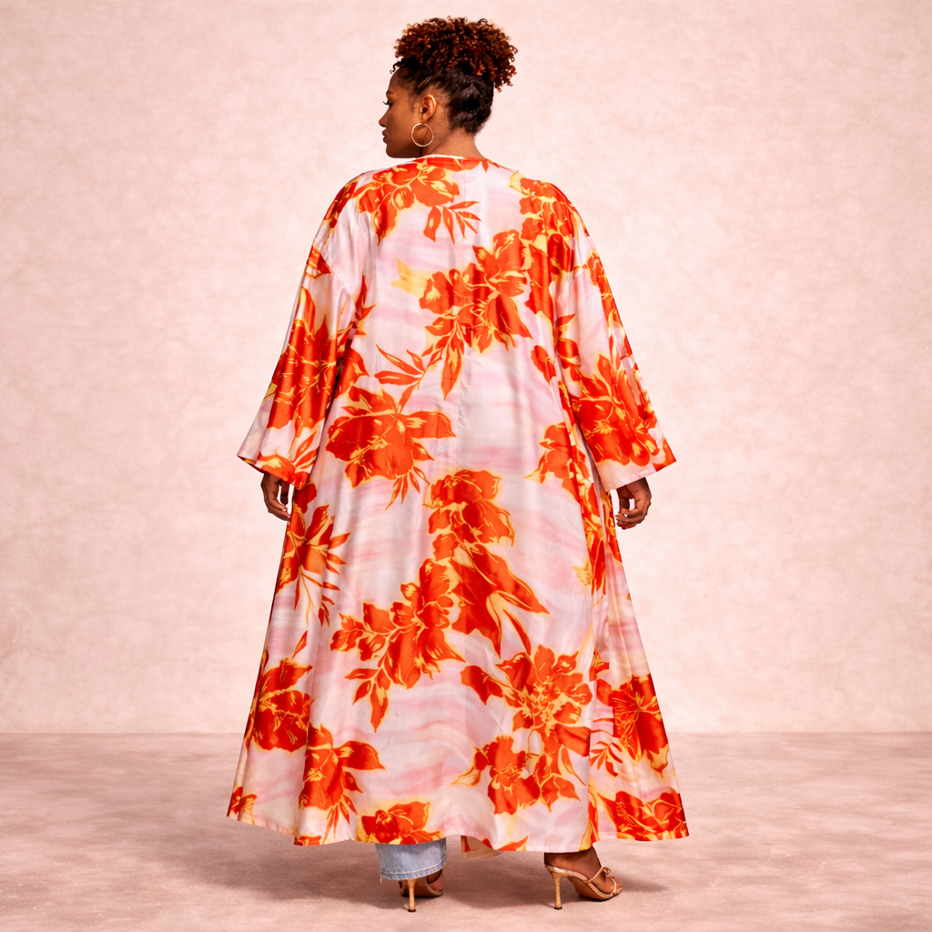 Ember Petals Kimono
