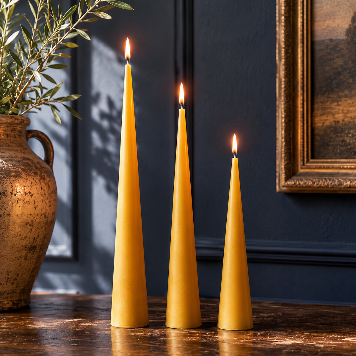 Beeswax Cone Candle Set | Candles | Wiccan Center