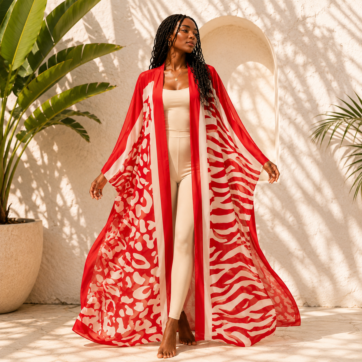 Wild Rouge Sheer Cover Up Kimono