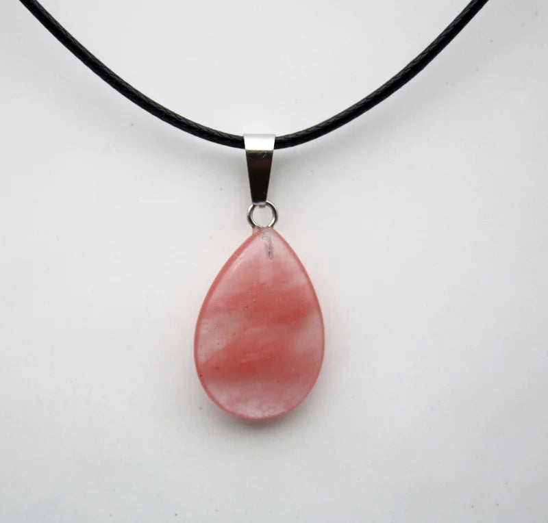 Crystal Teardrop Pendant Necklace | necklace | Wiccan Center