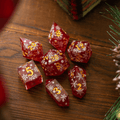 Christmas Red Snowflake Handmade Resin DND Dice Set | Resin Dice | Wiccan Center