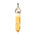 Citrine Double Point Pendant set in Open Lantern Bezel of 925 Sterling Silver | Gemstone Jewelry > Pendants | Wiccan Center