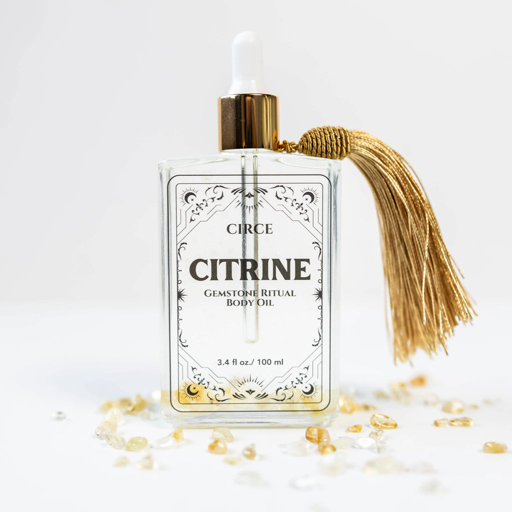 Citrine Body Oil – Abundance & Crystal Glow Ritual Oil | | Wiccan Center