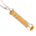 Citrine Gem Power Vial Pendant for Abundance | Gem Power Vials | Wiccan Center