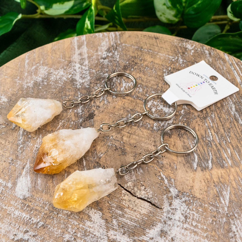 Raw Crystal Keychain | | Wiccan Center