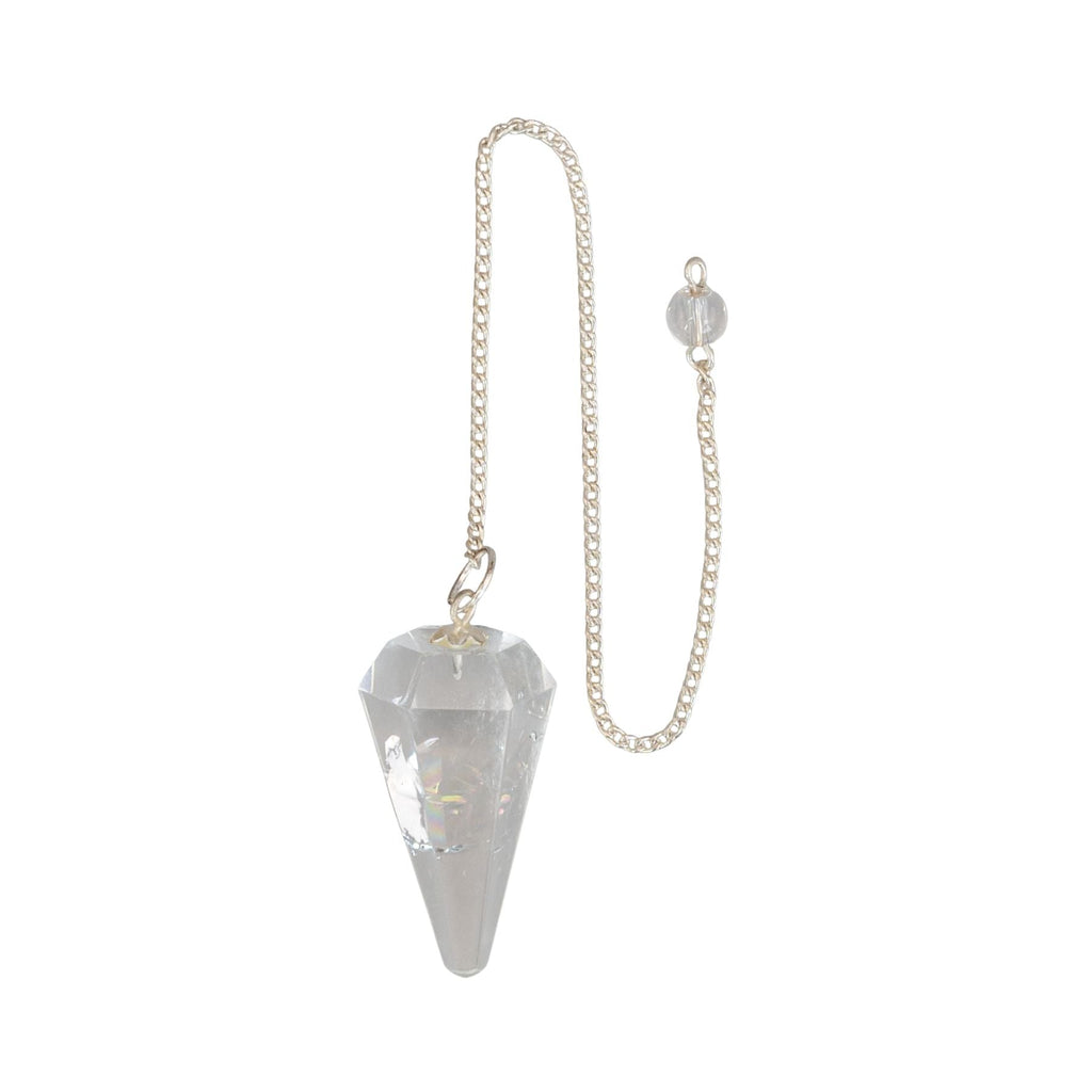 Clear Quartz Faceted Pendulum | Religious Items | Wiccan Center