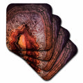 3dRose Uta Naumann Pattern - Image of Luxury Copper Coffee Brown Marble Agate Gem Mineral Stone - Coasters