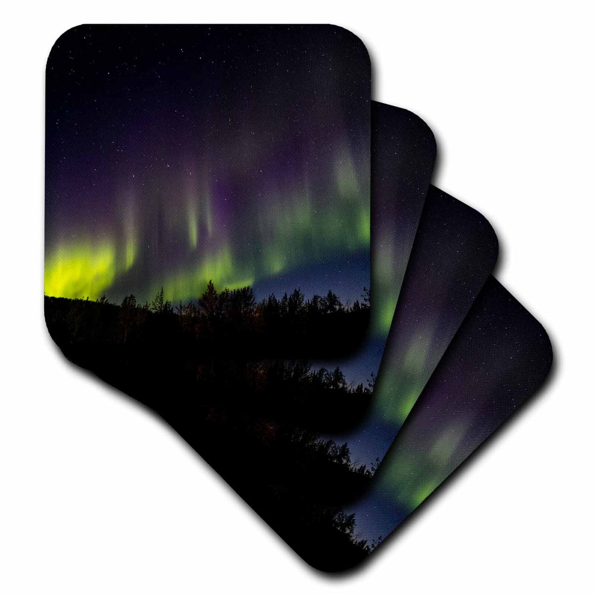 3dRose Danita Delimont - Northern Lights - USA, Alaska, Aurora Borealis and Stars. - Coasters | Coaster | Wiccan Center