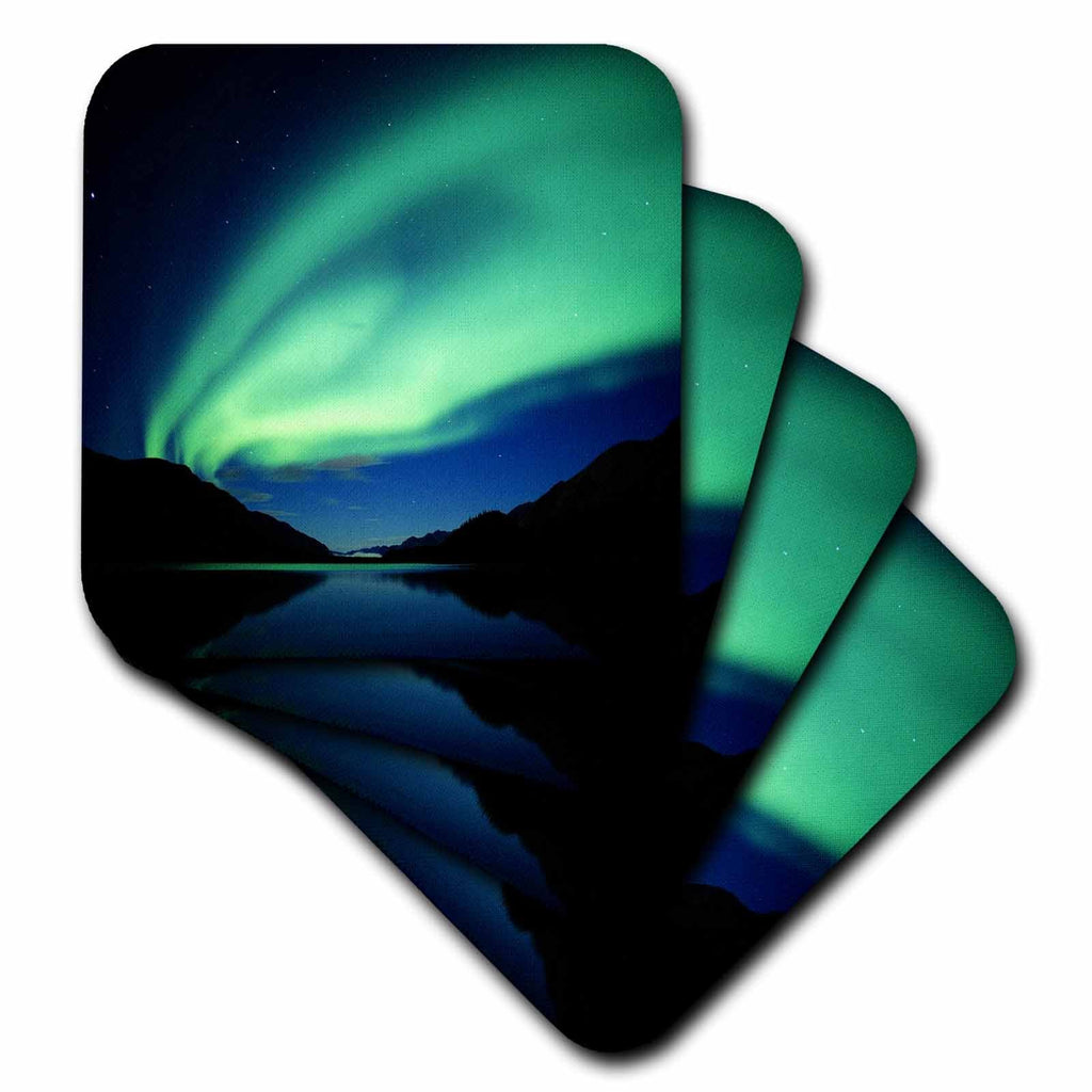 3dRose Florene Space - Aurora Borealis - Coasters (CST_54112) | Coaster | Wiccan Center