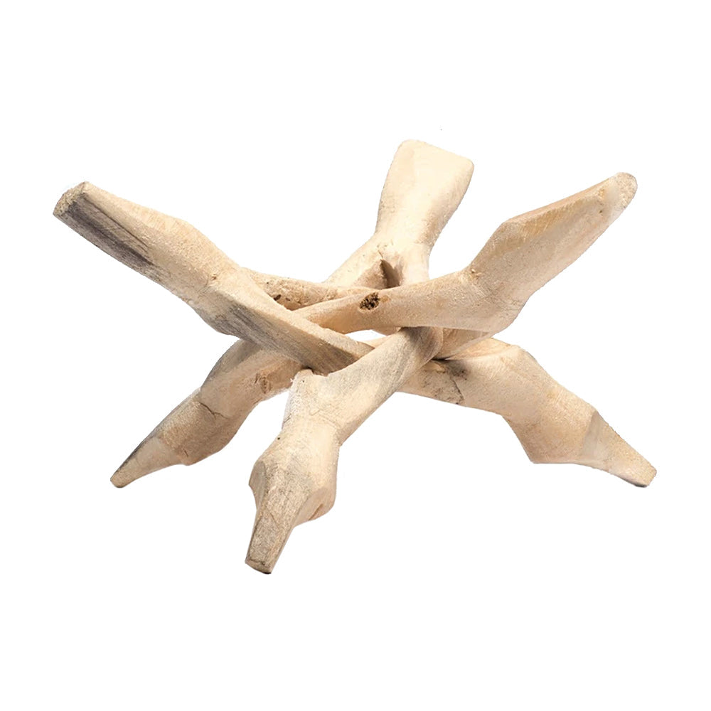 Natural Wooden Cobra Tripod Stand 4" | Wooden Cobra Stand | Wiccan Center