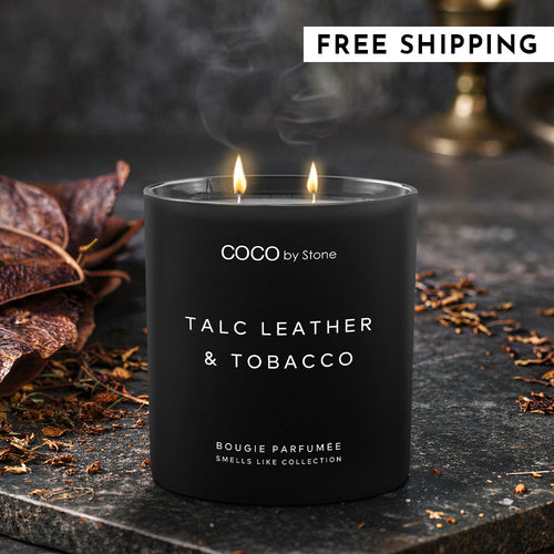 11oz Smells Like Talc Leather & Tobacco Candle | Smells Like Candle | Wiccan Center