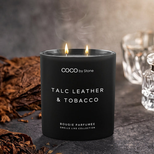 11oz Smells Like Talc Leather & Tobacco Candle | Smells Like Candle | Wiccan Center
