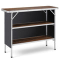 Folding Camping Table with 2-Tier Open Shelves for Outdoor BBQ-Coffee | Sports & Outdoor | Wiccan Center