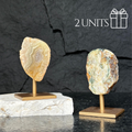 Colorful Jasper Slice Set On Metal Stand | | Wiccan Center