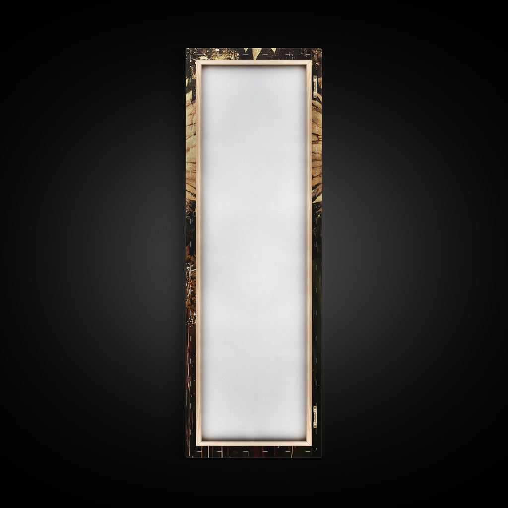 Golden Goddess Framed Canvas Print, Afrocentric Art Print with Ornate Detail, Dark Romance Wall Art for Eclectic Living Room Decor | | Wiccan Center