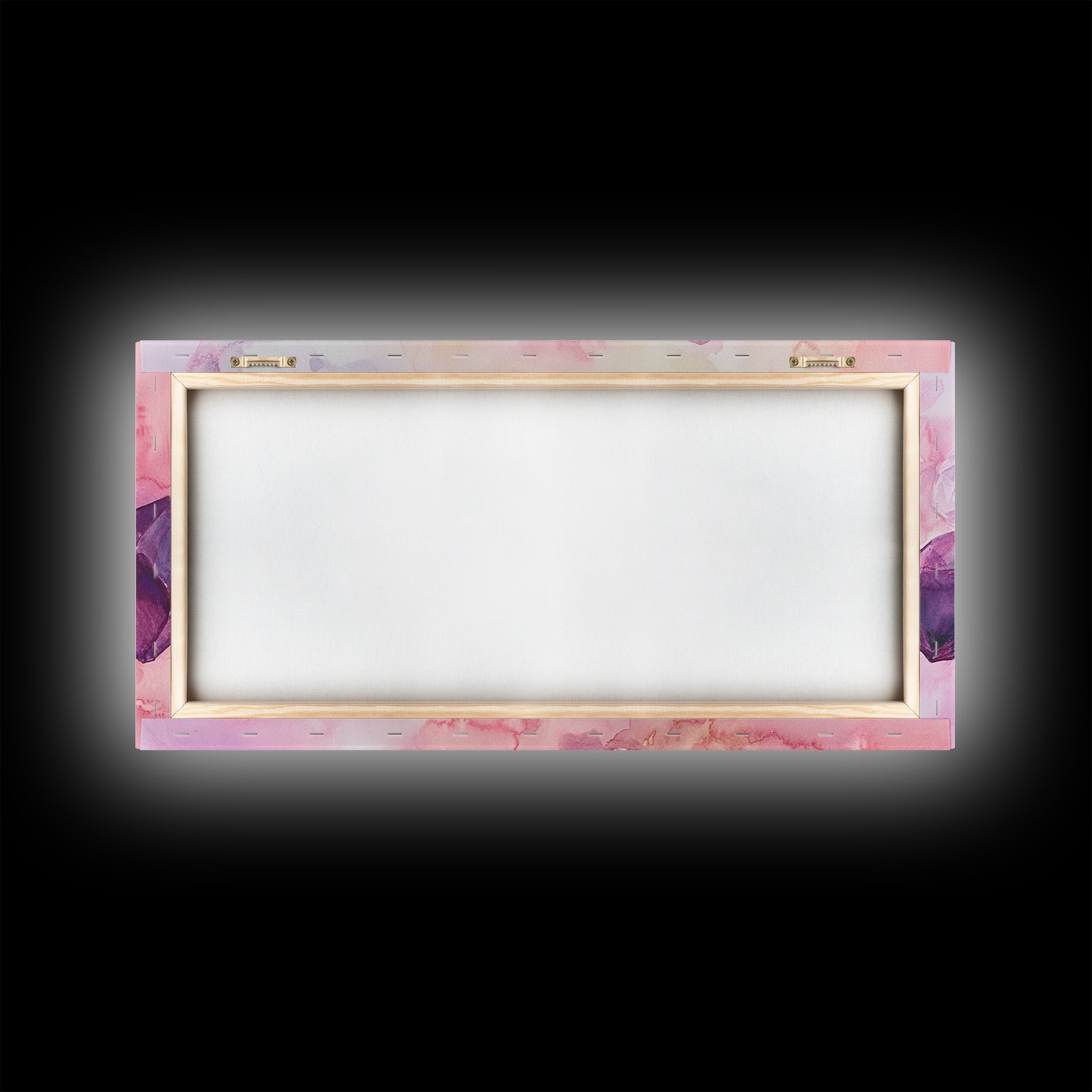 Gemstone Canvas Print | Pink and Purple Crystal Wall Art | Whimsical Magical Artwork | Cottagecore Bedroom Decor | Pastel Colorful Wall Art | | Wiccan Center