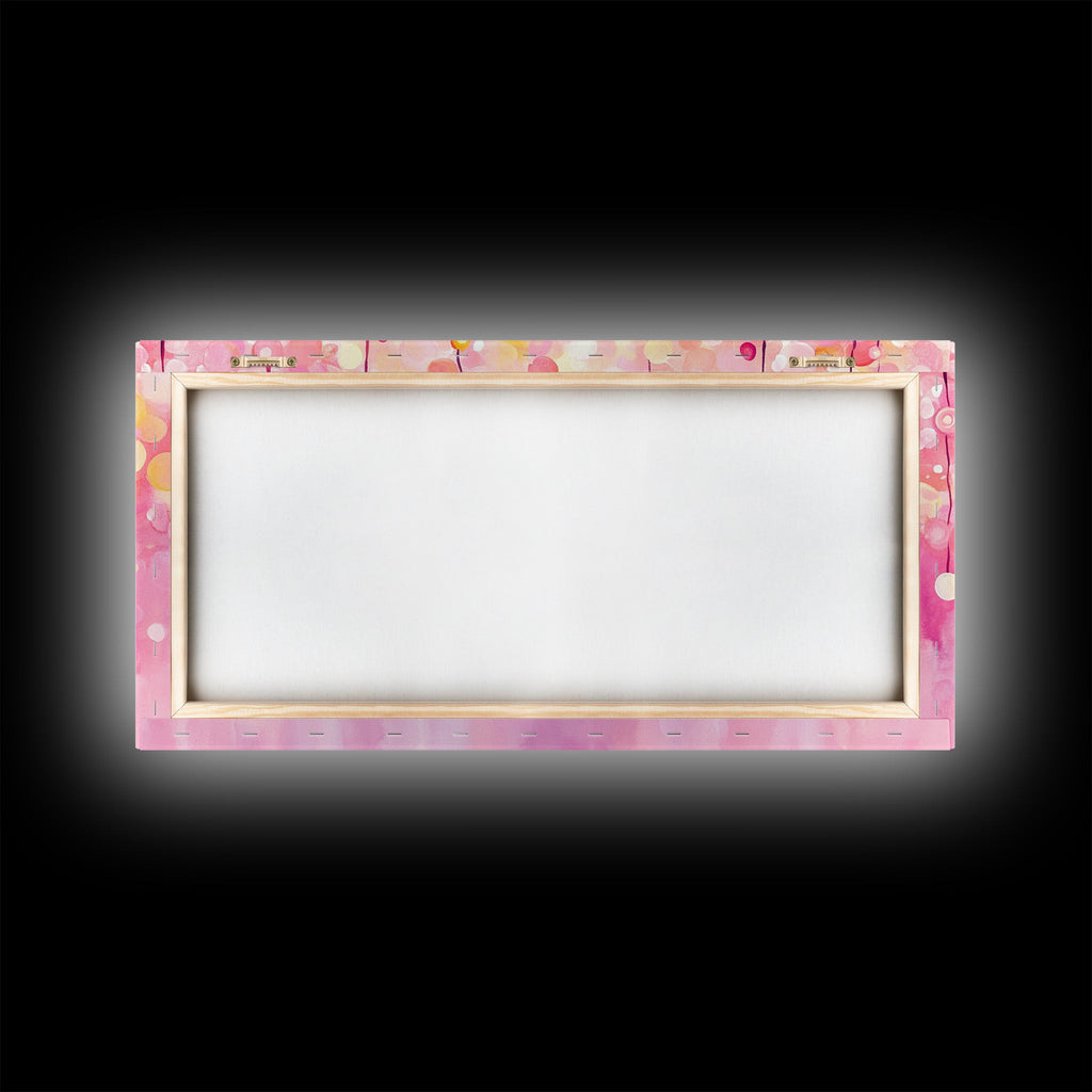 Magical Fairy Light Pink Abstract Canvas Print with Bokeh Lights, Ideal Whimsical Art for Living Room, Vertical Skinny Wall Art | | Wiccan Center