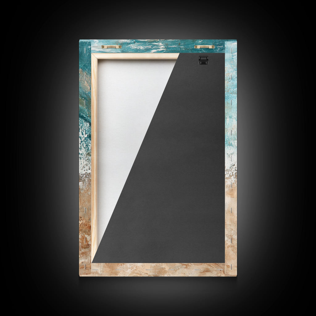 Serene Beach Stone Canvas Print Tranquil Ocean Art, Coastal Zen Wall Decor, Relaxing Beach House Style, Minimalist Seascape Painting | | Wiccan Center