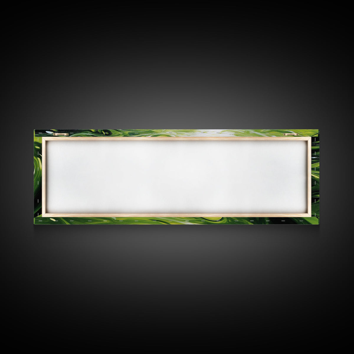 Abstract Green Swirl Painting, Modern Contemporary Wall Art, Nature Inspired Water Reflection, Trendy Office, Framed Canvas Print | | Wiccan Center