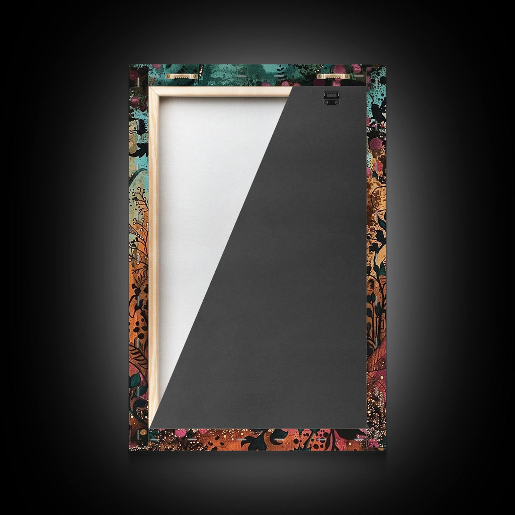 Dark Demon with Menacing Smile Framed Canvas Print, Halloween Art, Creepy Wall Art, Spooky Home Decor, Scary Art, Creepy Living Room Decor | | Wiccan Center