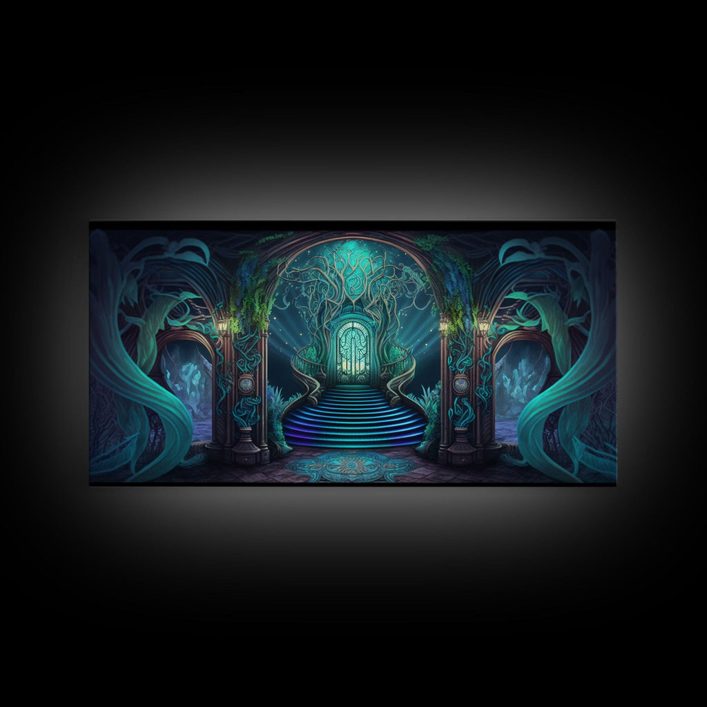 Fantasy wall art, canvas print, magical forest, fantasy landscape art, ready to hang wall art | | Wiccan Center