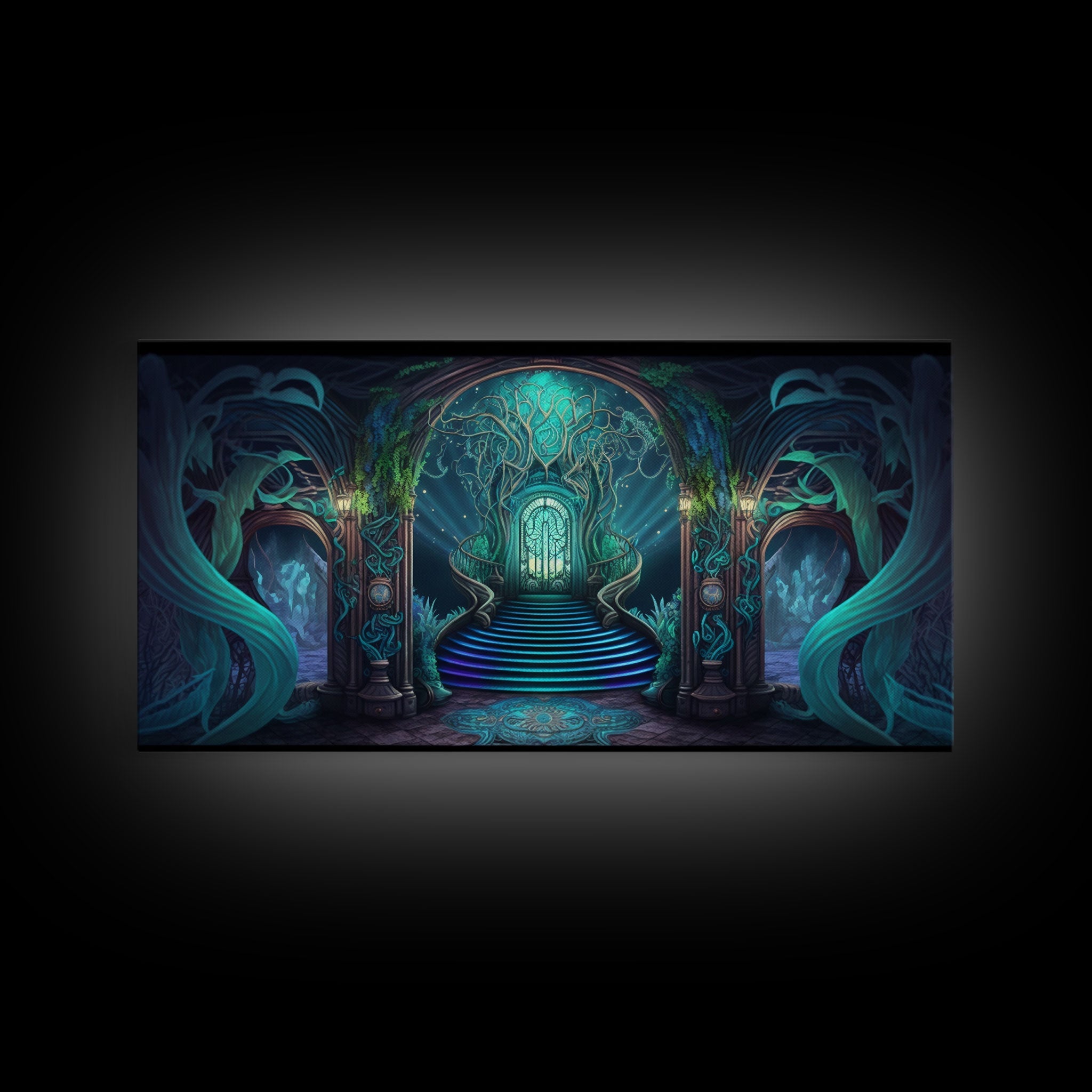 Fantasy wall art, canvas print, magical forest, fantasy landscape art, ready to hang wall art | | Wiccan Center
