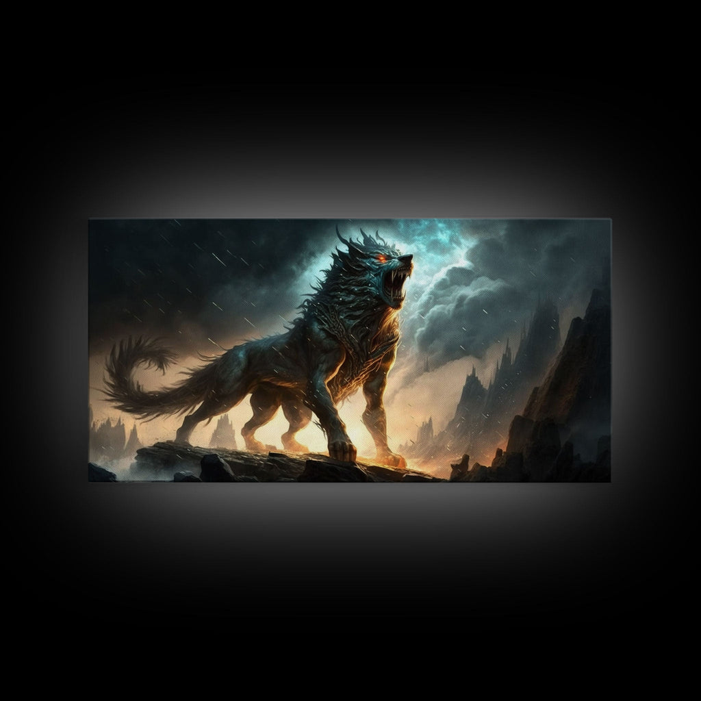 Fenrir, Fenrisúlfr, Norse Mythology, Hróðvitnir, Vánagandr, Vanargand, Fantasy Wolf Art, Nordic Fantasy Art | | Wiccan Center