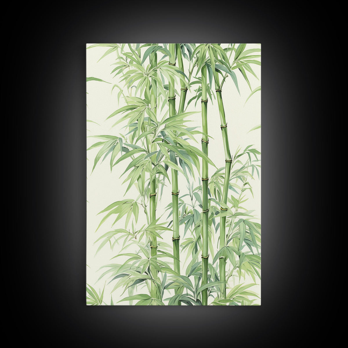 Wabi Sabi Bamboo Wall Art Print, Zen Decor, Zen Wall Art, Botanical Print, Bamboo Painting, Meditation Decor, Bamboo Decor, Framed Canvas | | Wiccan Center