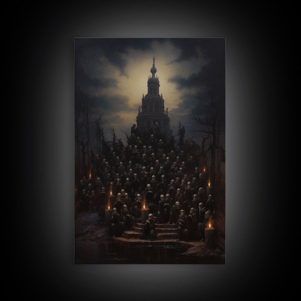The Well Of Souls, Macabre Art, Halloween Decor, Framed Canvas Print, Dark Arts, Witchcraft Decor, Halloween Wall Art | | Wiccan Center