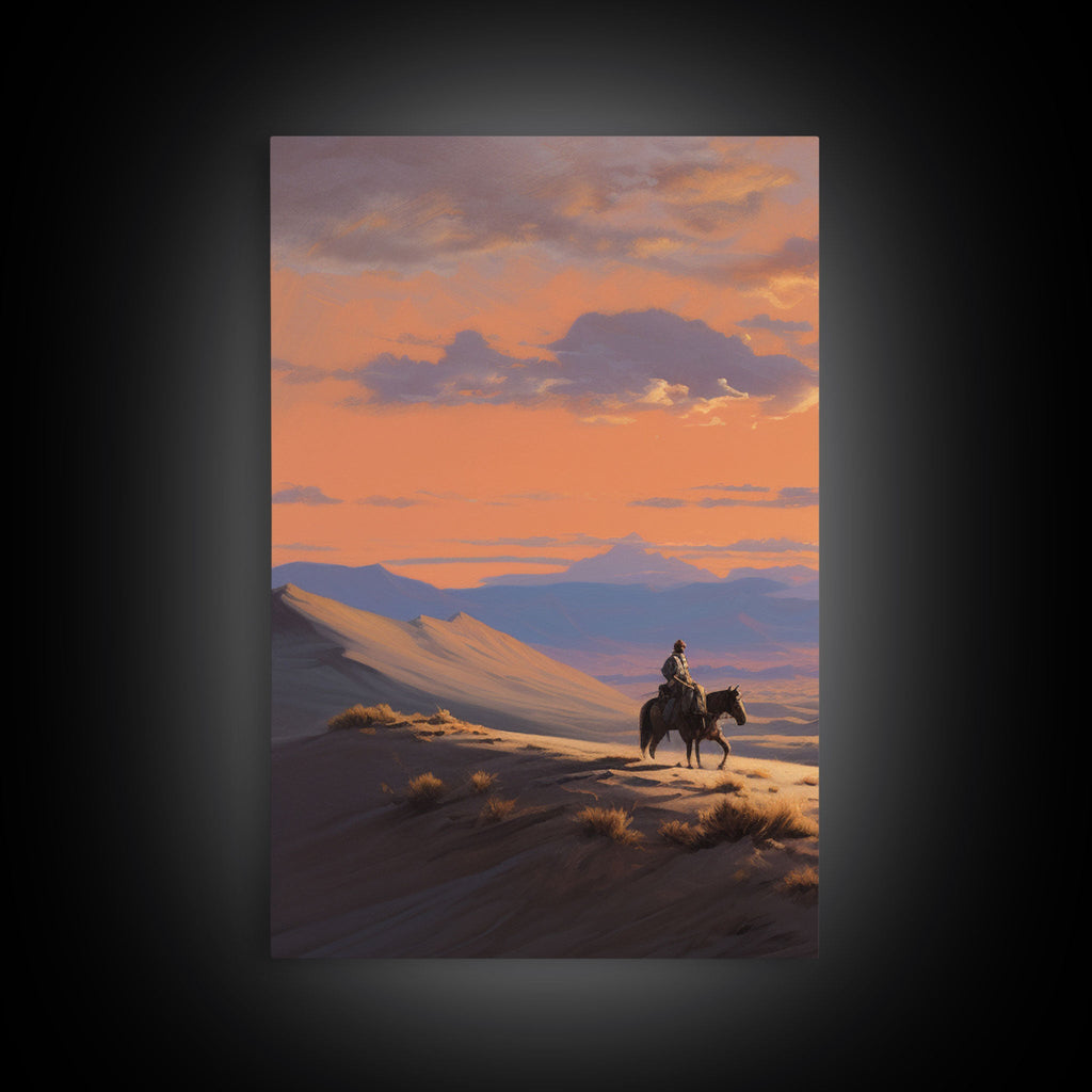 Cowboy Wall Art, Sunset Print, Landscape Wall Art, Canvas Print, Wall Art, 3 Piece Wall Art, Gift For Men, Ranch House Decor, Western Art | | Wiccan Center