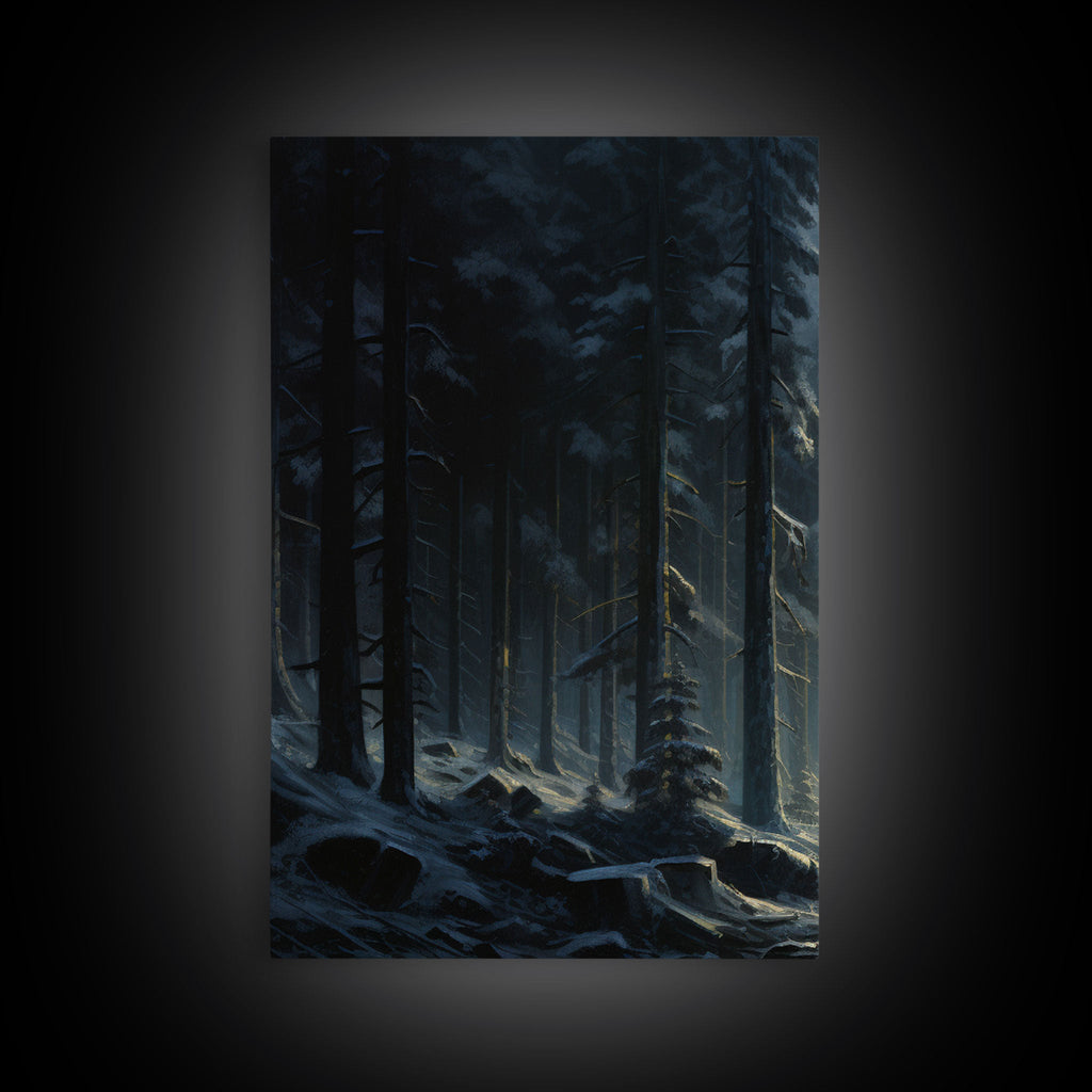 3 Piece Framed Canvas Print Wall Art Set of 3 Emerald Green Mountain Forest Lake Landscape Minimalist Modern Art Nature Wall Decor | | Wiccan Center
