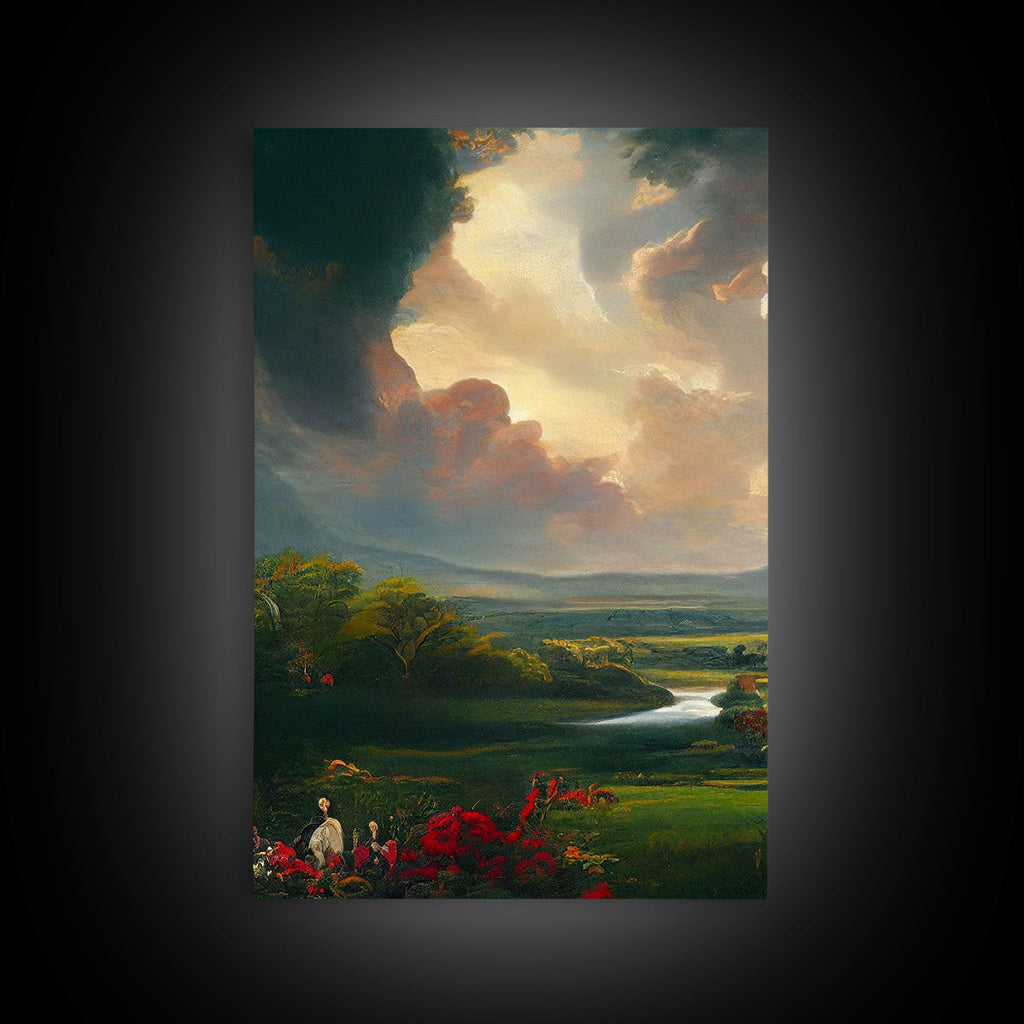 The Dark Tower, 3 Piece Panoramic Art, High Fantasy Concept Art, 3 Piece Wall Art, Ready To Hang Canvas Print | | Wiccan Center