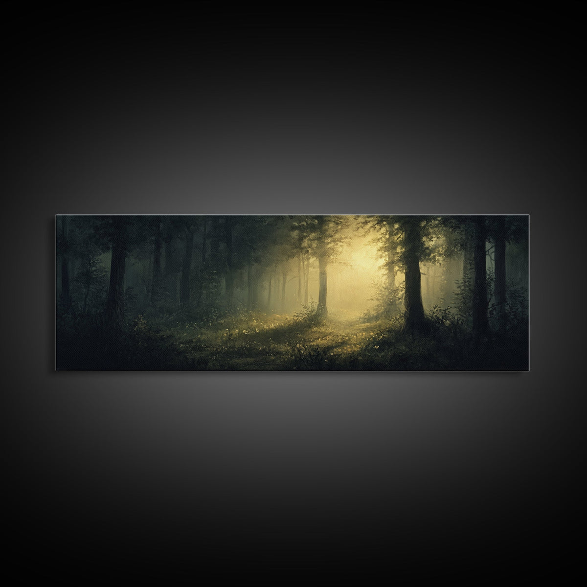 Mystical Forest Fantasy Wall Art, Canvas print, Fantasy Painting, Dark Fantasy Art, Mythical Fantasy Art, Panoramic Wall Decor | | Wiccan Center